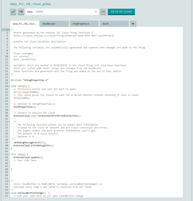 Arduino Cloud Full Editor